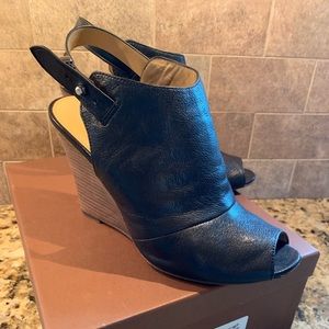 Coach Lindsay leather wedge heels